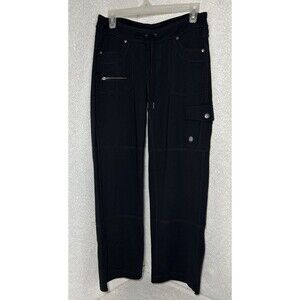 Athleta Womens Sz S Black Bettona Boyfriend Cargo Pants 61713 Goth Boho Stretchy